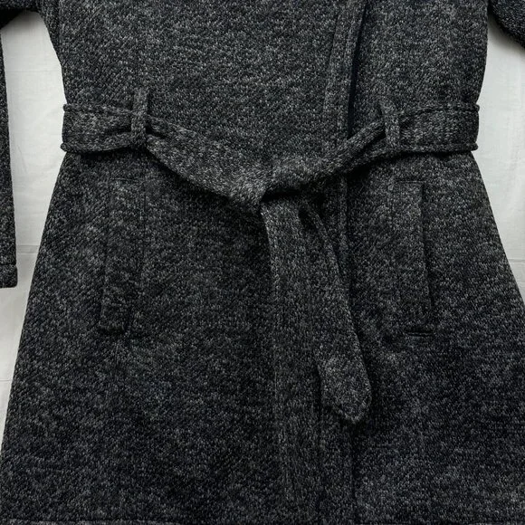 Steve Madden Zip Up Tie Front Trench Coat Women XL Charcoal Gray - Picture 2 of 11